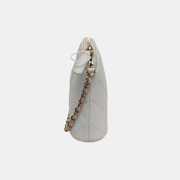 Quilted Grained Calfskin White
