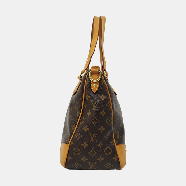 ESTRELA MM Monogram Coated Canvas Brown
