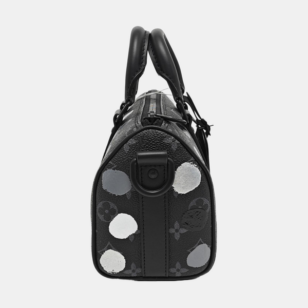 KEEPALL Monogram Coated Canvas Black