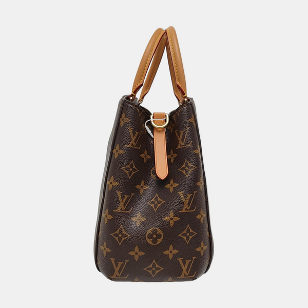 MONTAIGNE GM Monogram Coated Canvas Brown