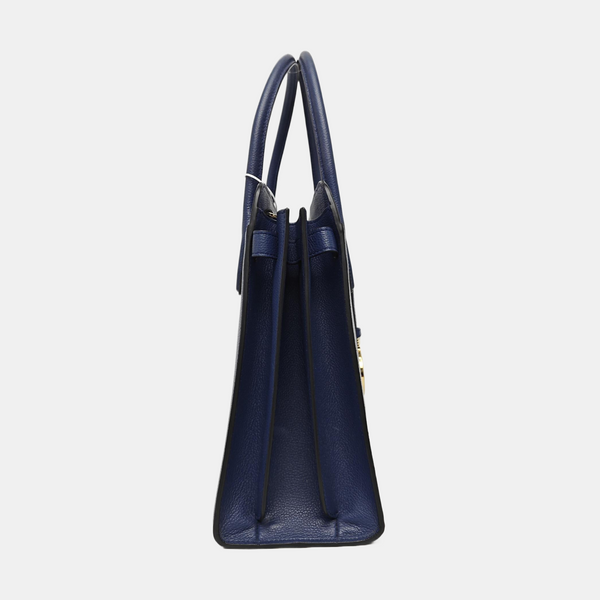Calfskin Shoulder Bag Blue