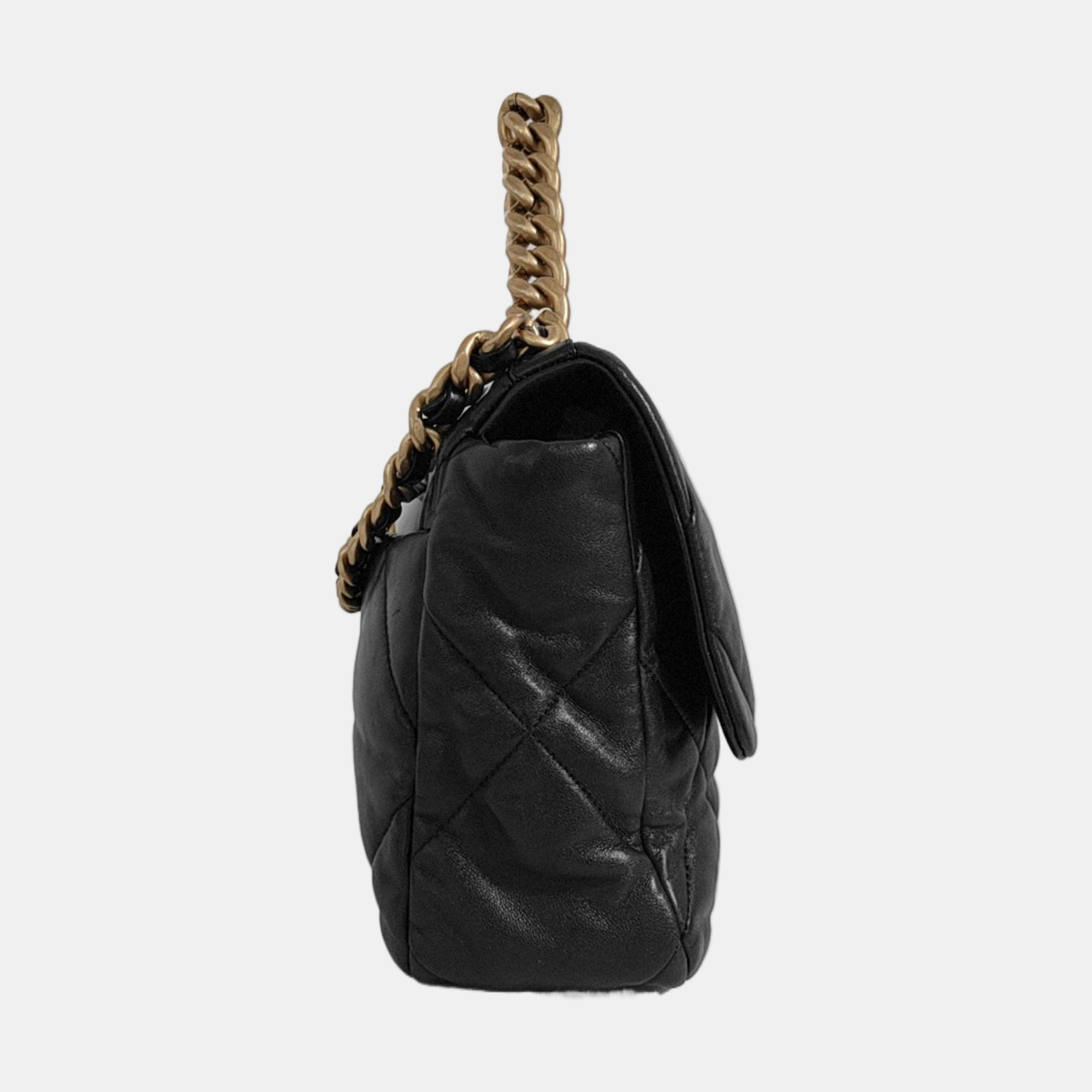 CHANEL 19 Large Quilted Lambskin Black
