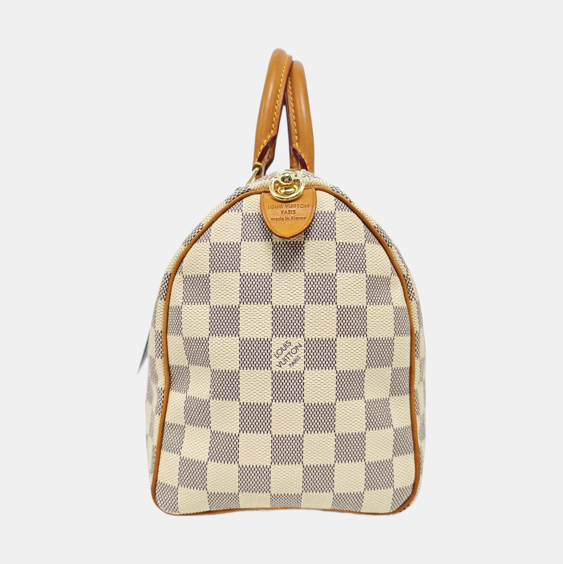SPEEDY 25 Damier Azur Coated Canvas White