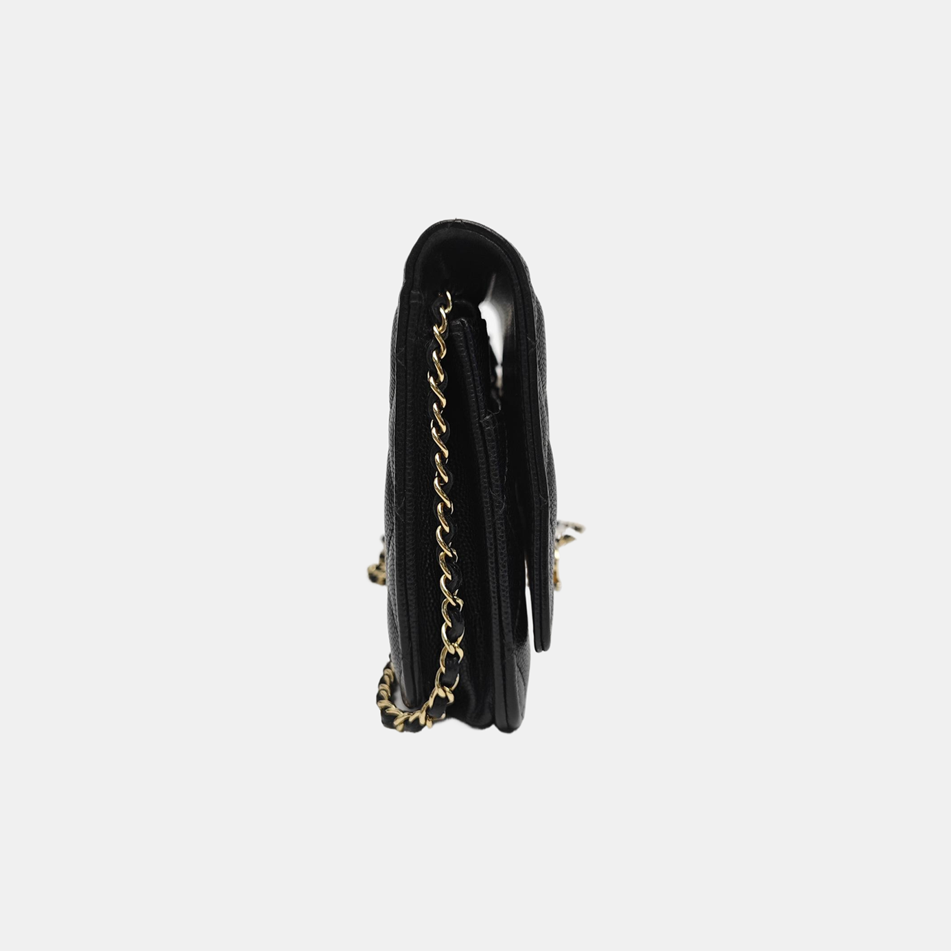 DOUBLE CC WOC Quilted Grained Calfskin Black
