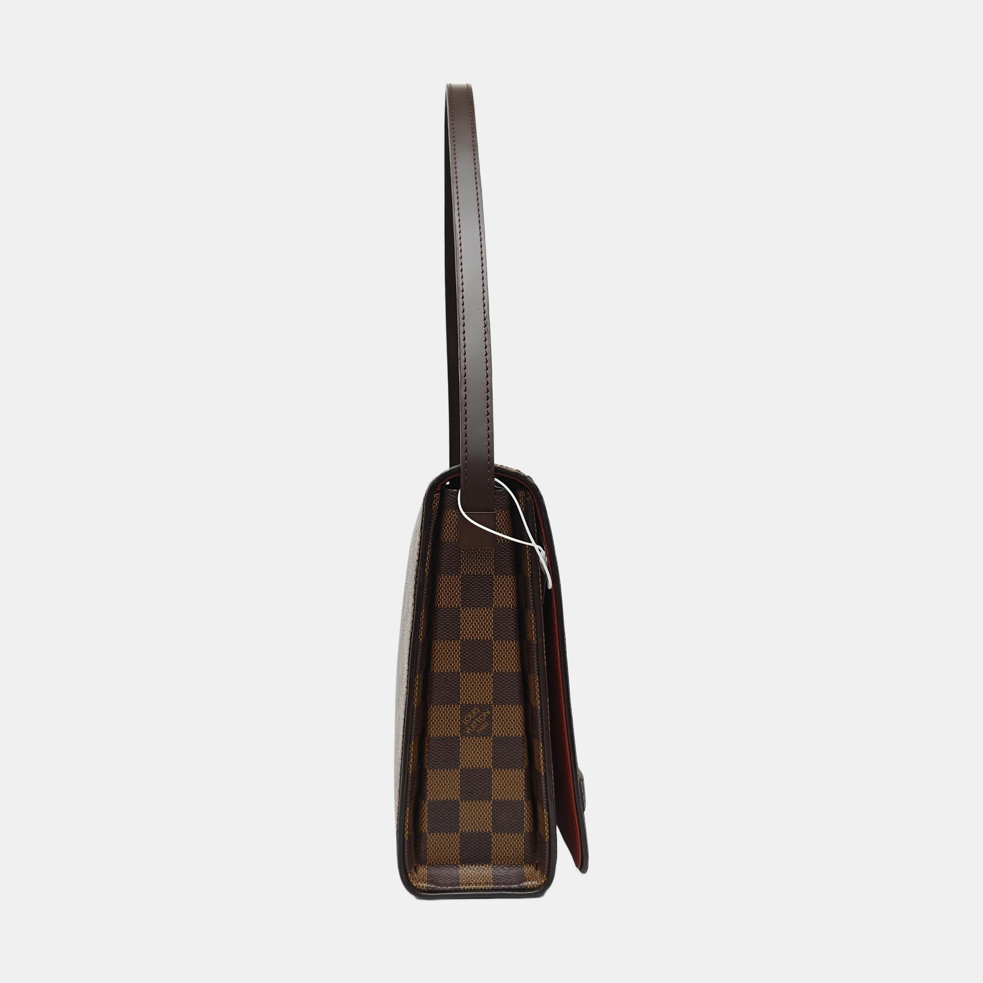 TRIBECA Damier Ebene Coated Canvas Brown