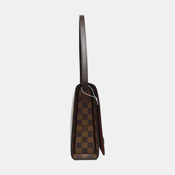 TRIBECA Damier Ebene Coated Canvas Brown