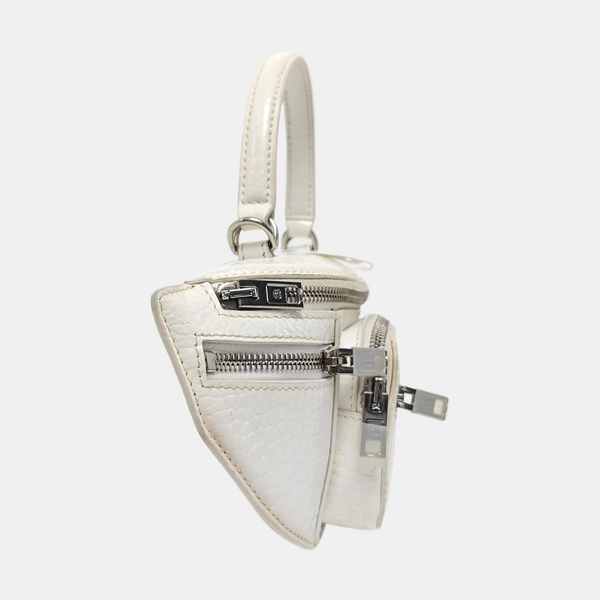 Patent Leather Shoulder Bag White