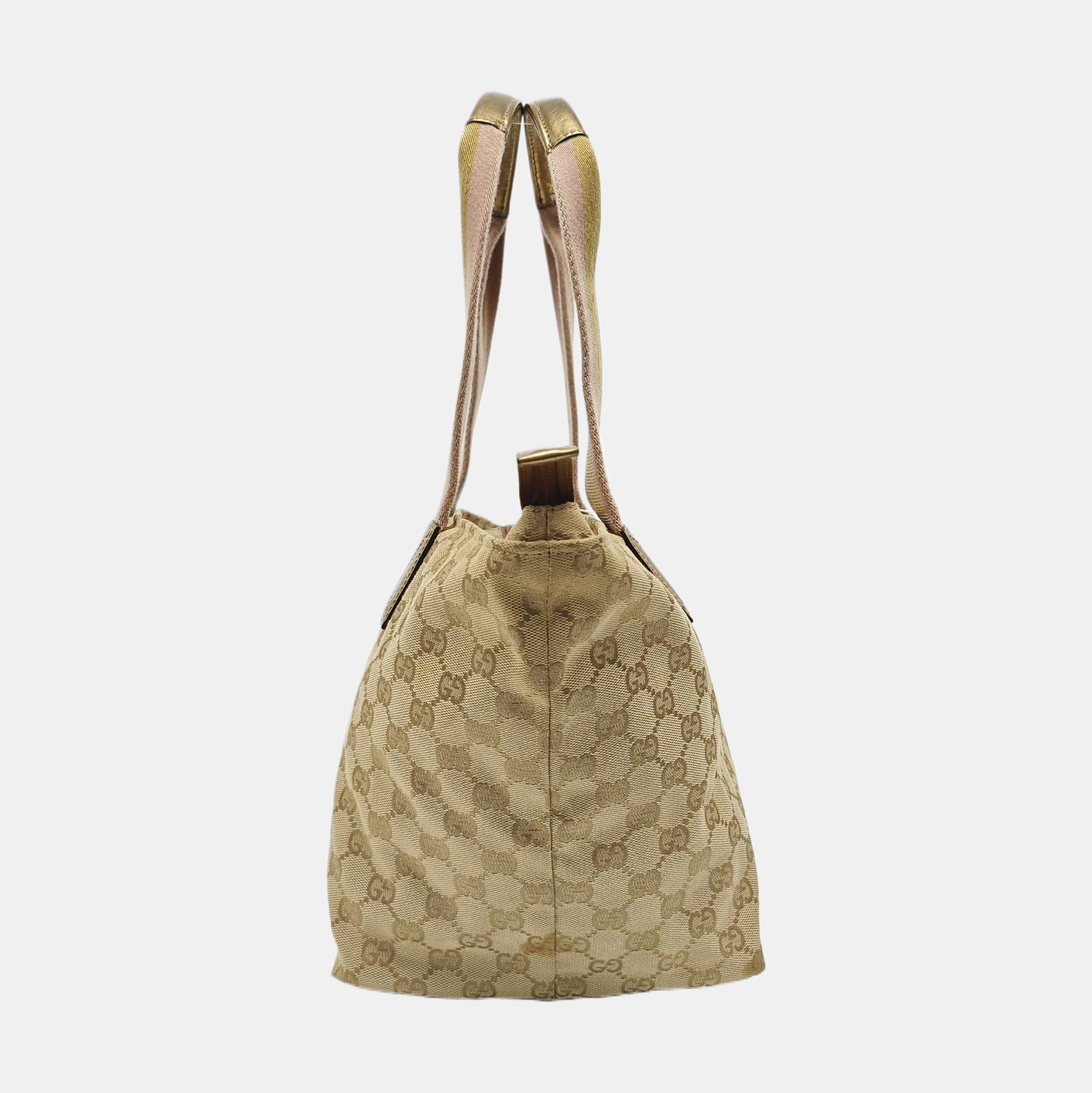 Monogram Canvas Tote Bag Beige