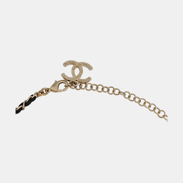 Leather Gold Necklace