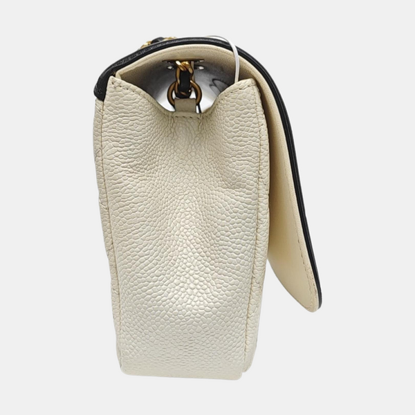 Authenticated pre-owned  FILIGREE Quilted Grained Calfskin White - Crossbody Bag at Looply