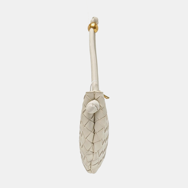 Lambskin Top Handle Bag White