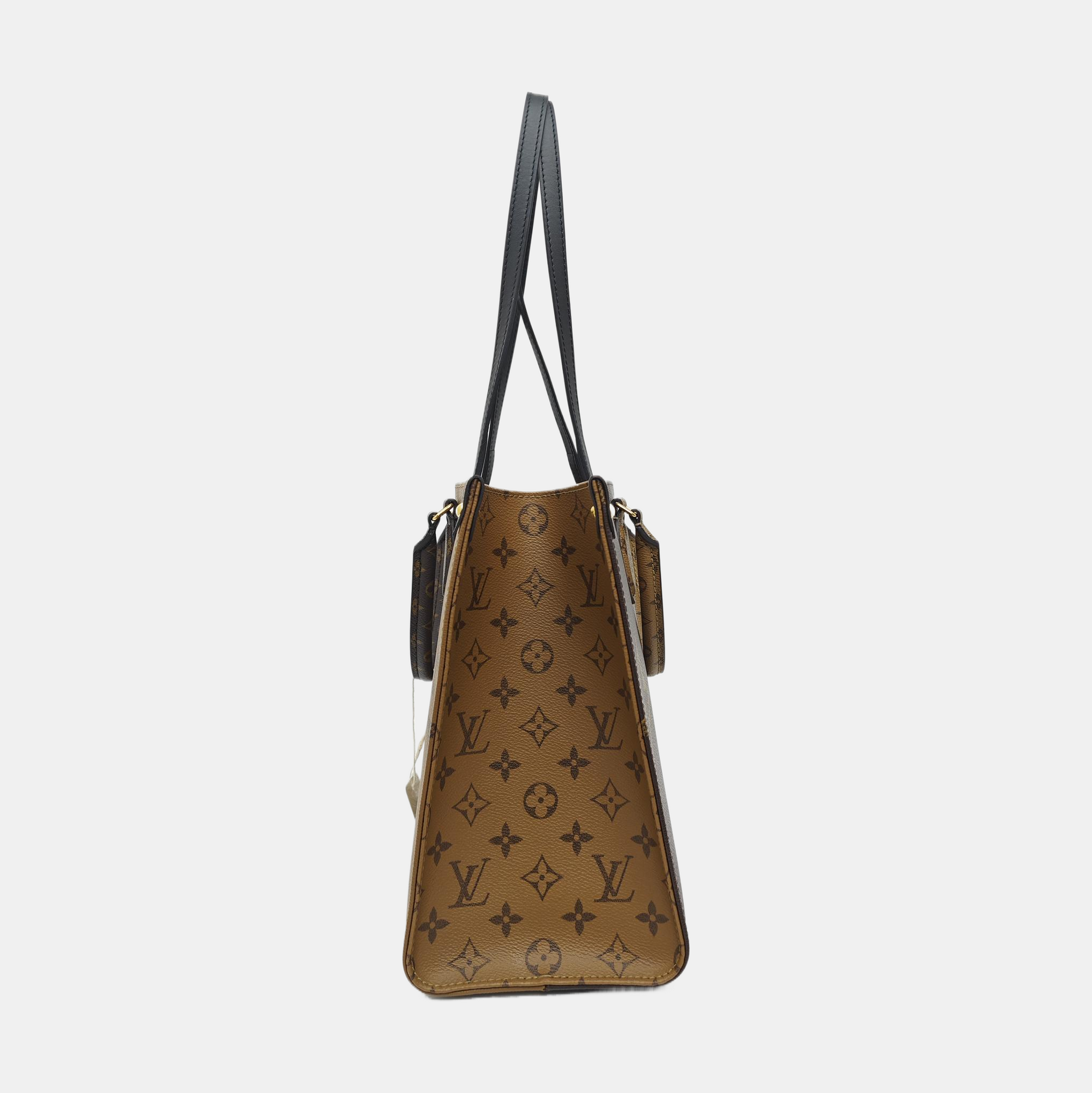 ONTHEGO MM Monogram Coated Canvas Brown