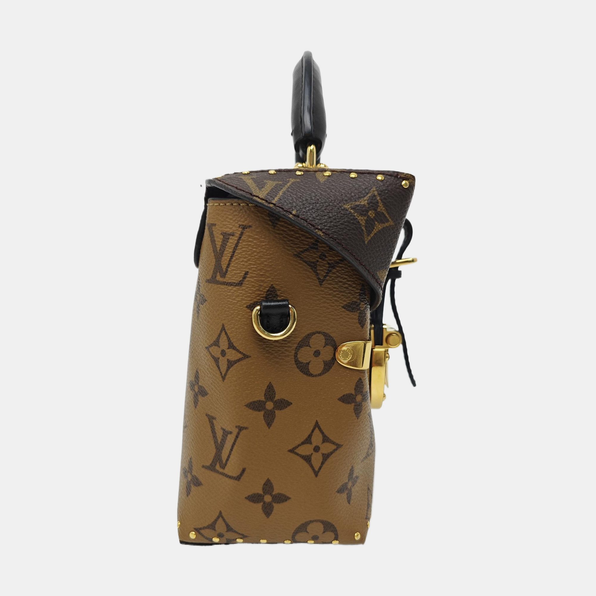Monogram Coated Canvas Shoulder Bag Brown