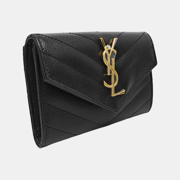MONOGRAM Chevron Calfskin Black Wallet