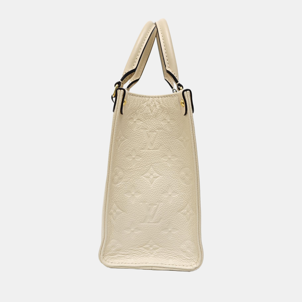 ONTHEGO PM Monogram Calfskin Beige