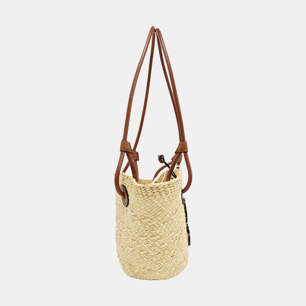 Straw Top Handle Bag Beige