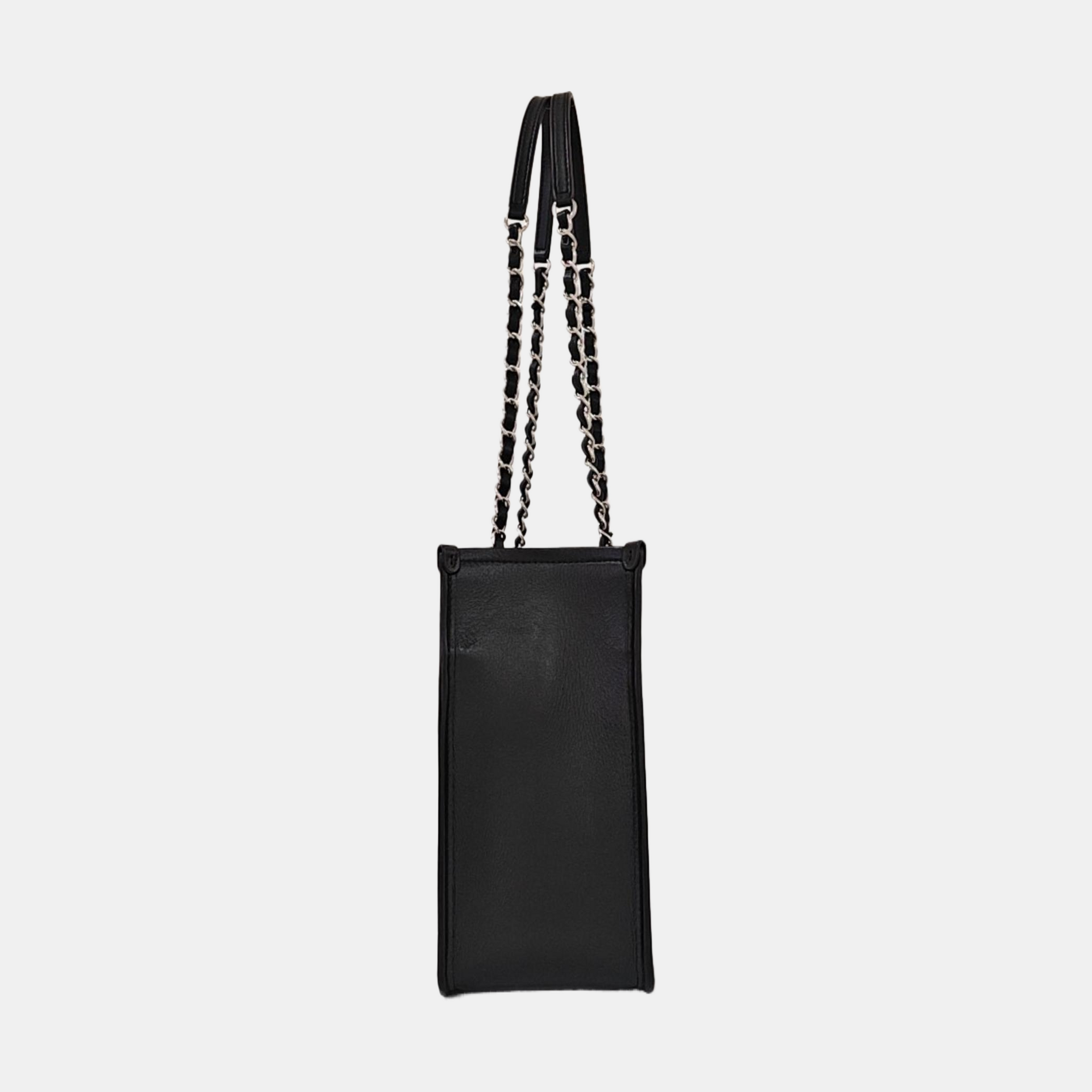 Quilted Calfskin Shoulder Bag Black