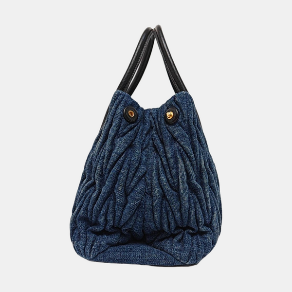 Avenue Quilted Fabric Blue