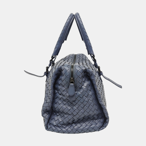 Calfskin Top Handle Bag Blue