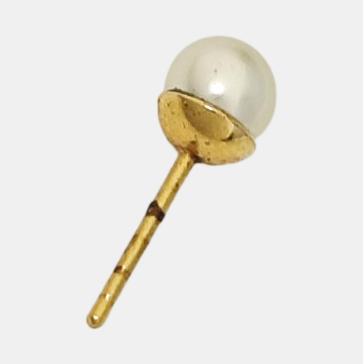 Faux Pearl White Stud Earrings