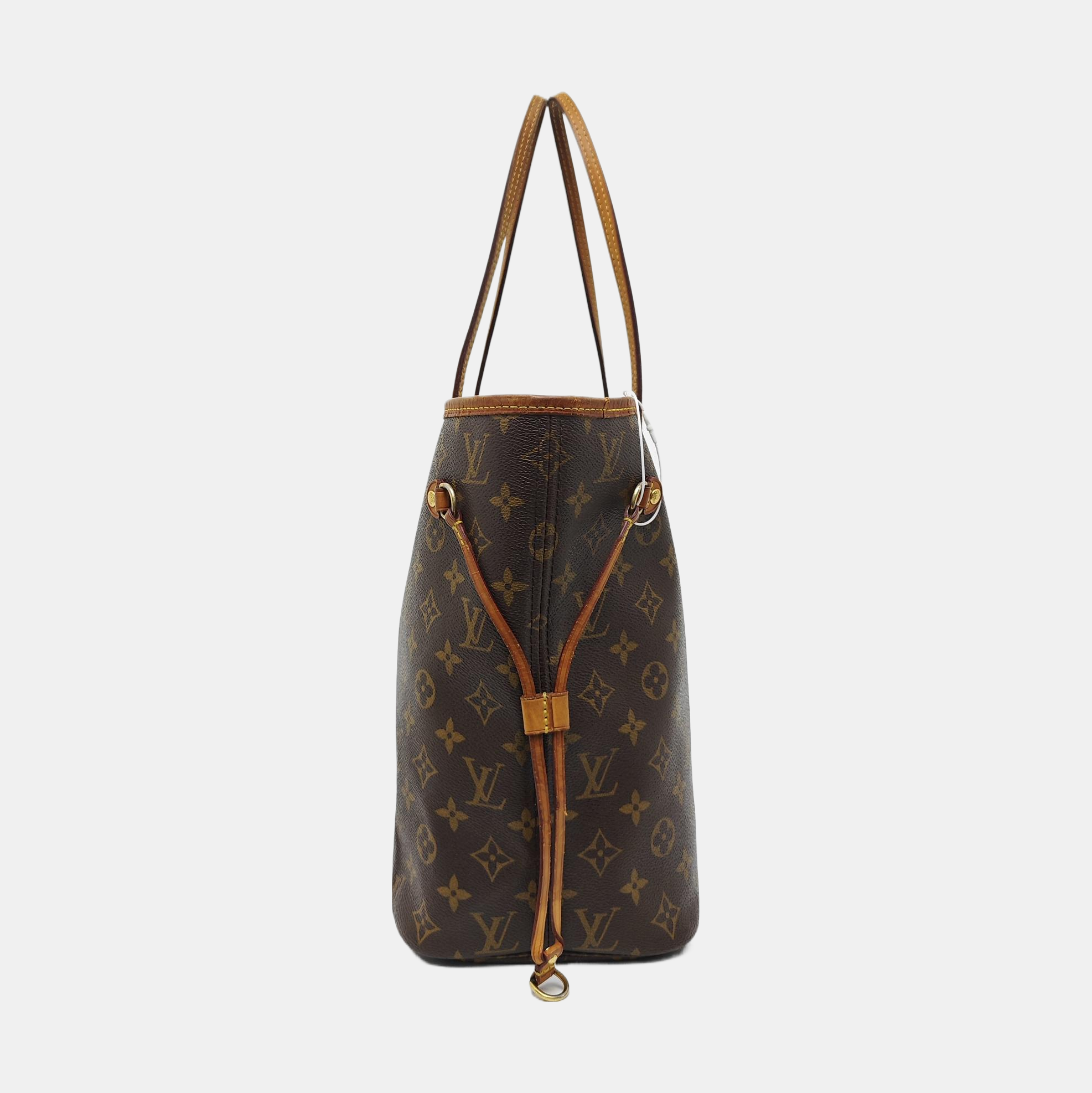 NEVERFULL MM Monogram Coated Canvas Brown