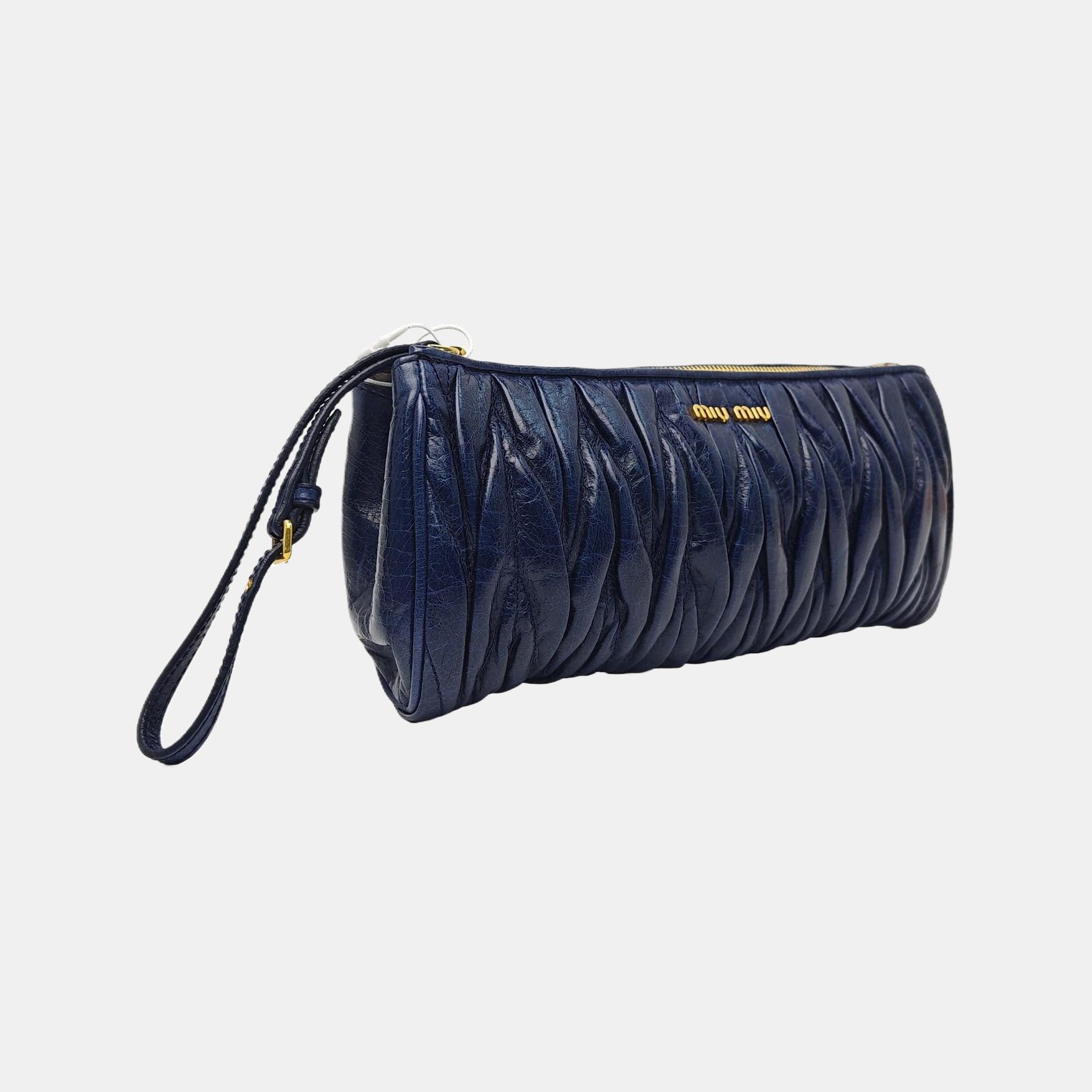 Quilted Lambskin Clutch Blue