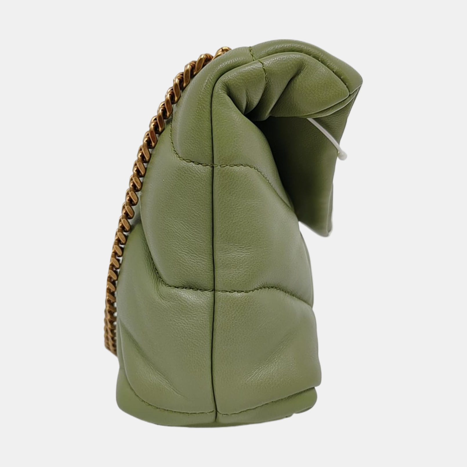 PUFFER Mini Chevron Lambskin Green