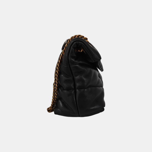 PUFFER Small Quilted Lambskin Black
