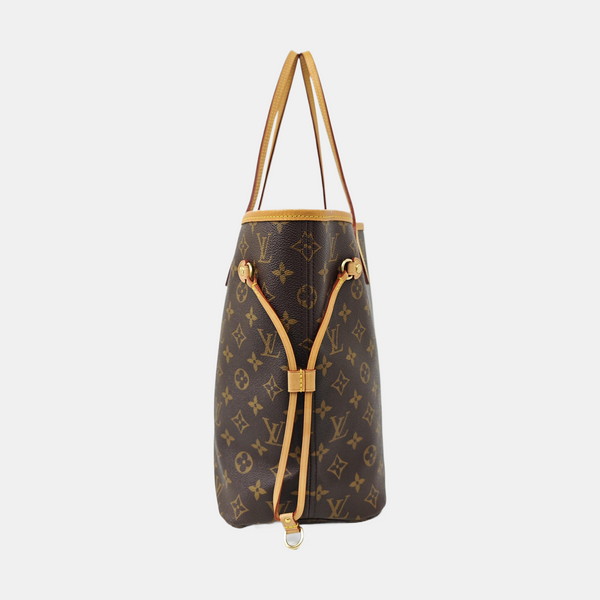 NEVERFULL MM Monogram Coated Canvas Brown