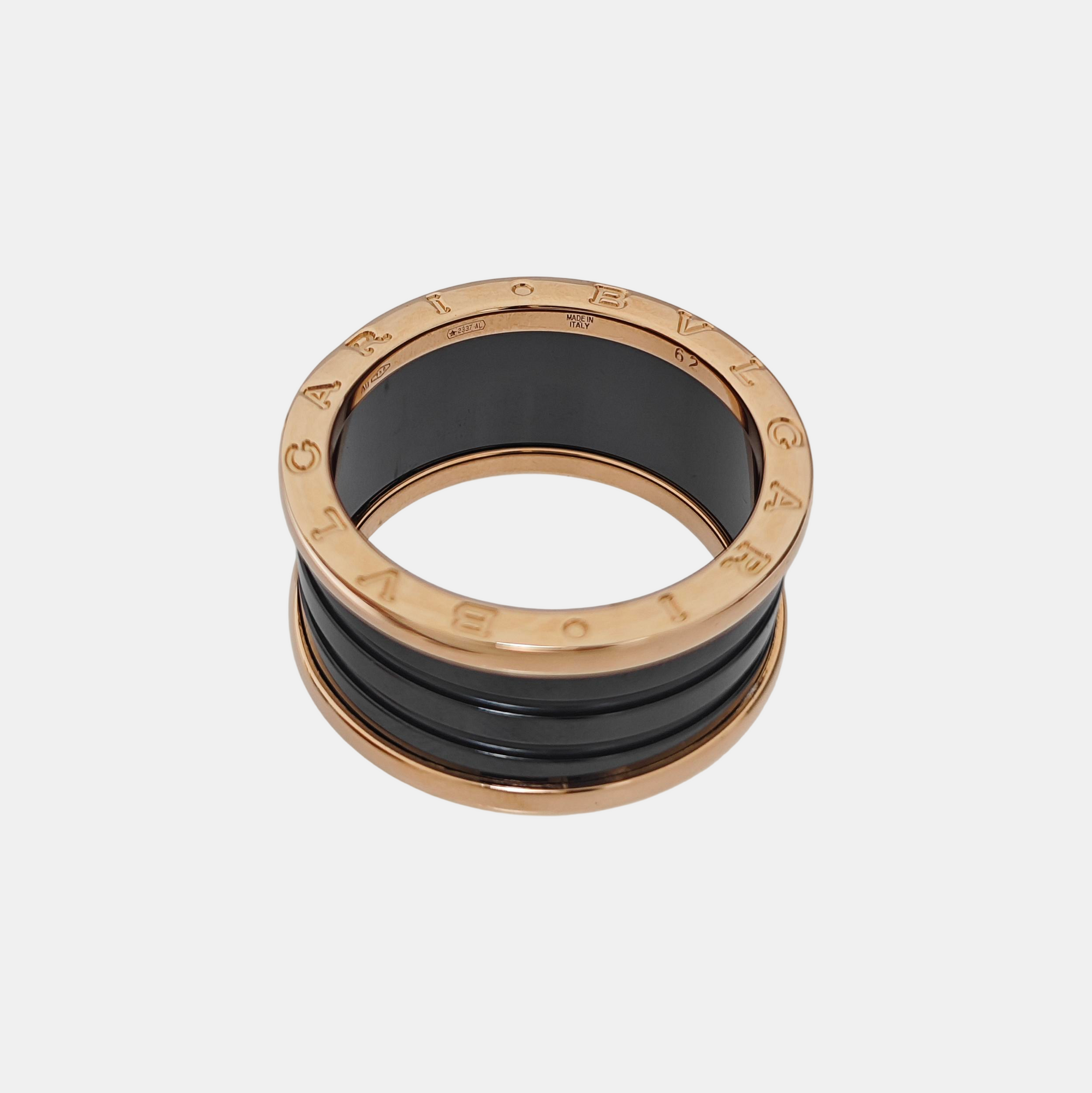 B.ZERO1 18k Rose Gold Ring EU 62
