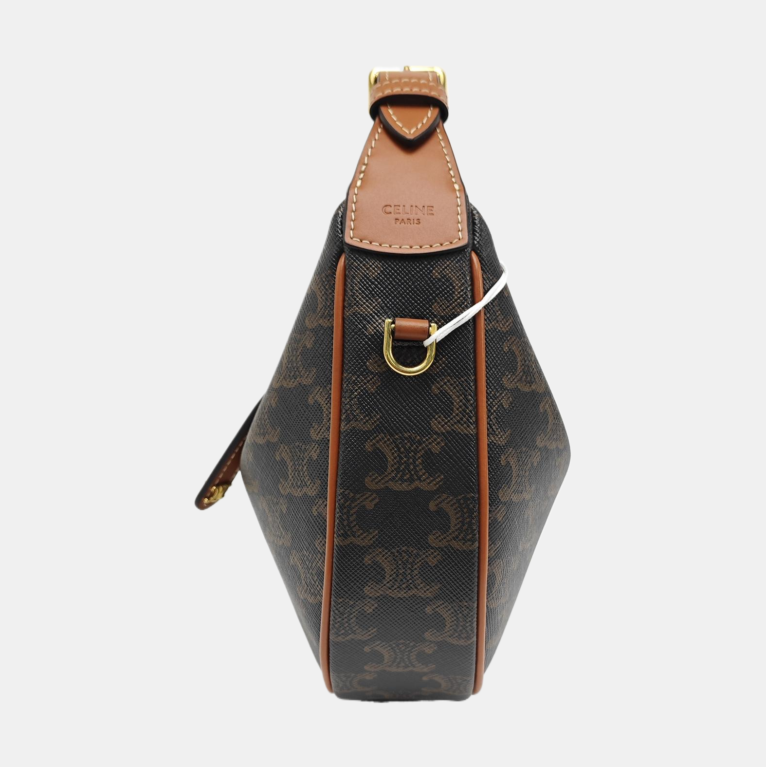 Coated Canvas Shoulder Bag Brown