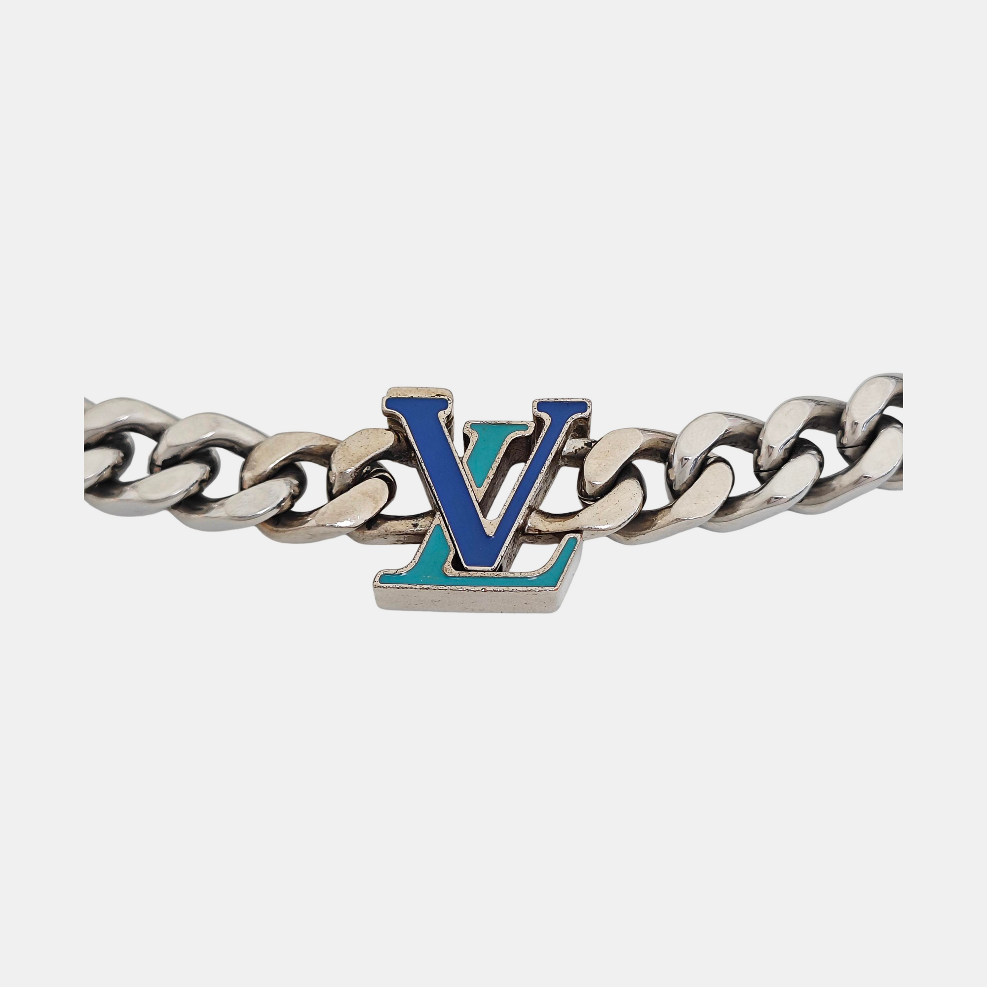 LV WOOD Metal Silver Necklace