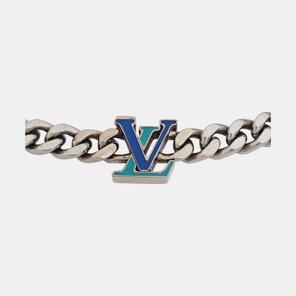 LV WOOD Metal Silver Necklace