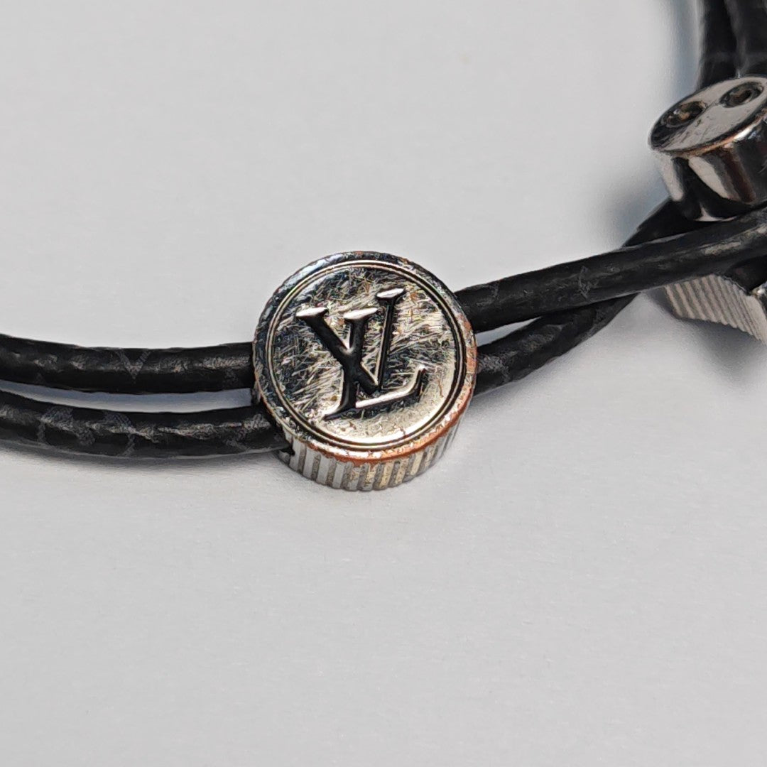 Coated Canvas Black Bracelet