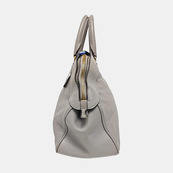Calfskin Shoulder Bag Gray