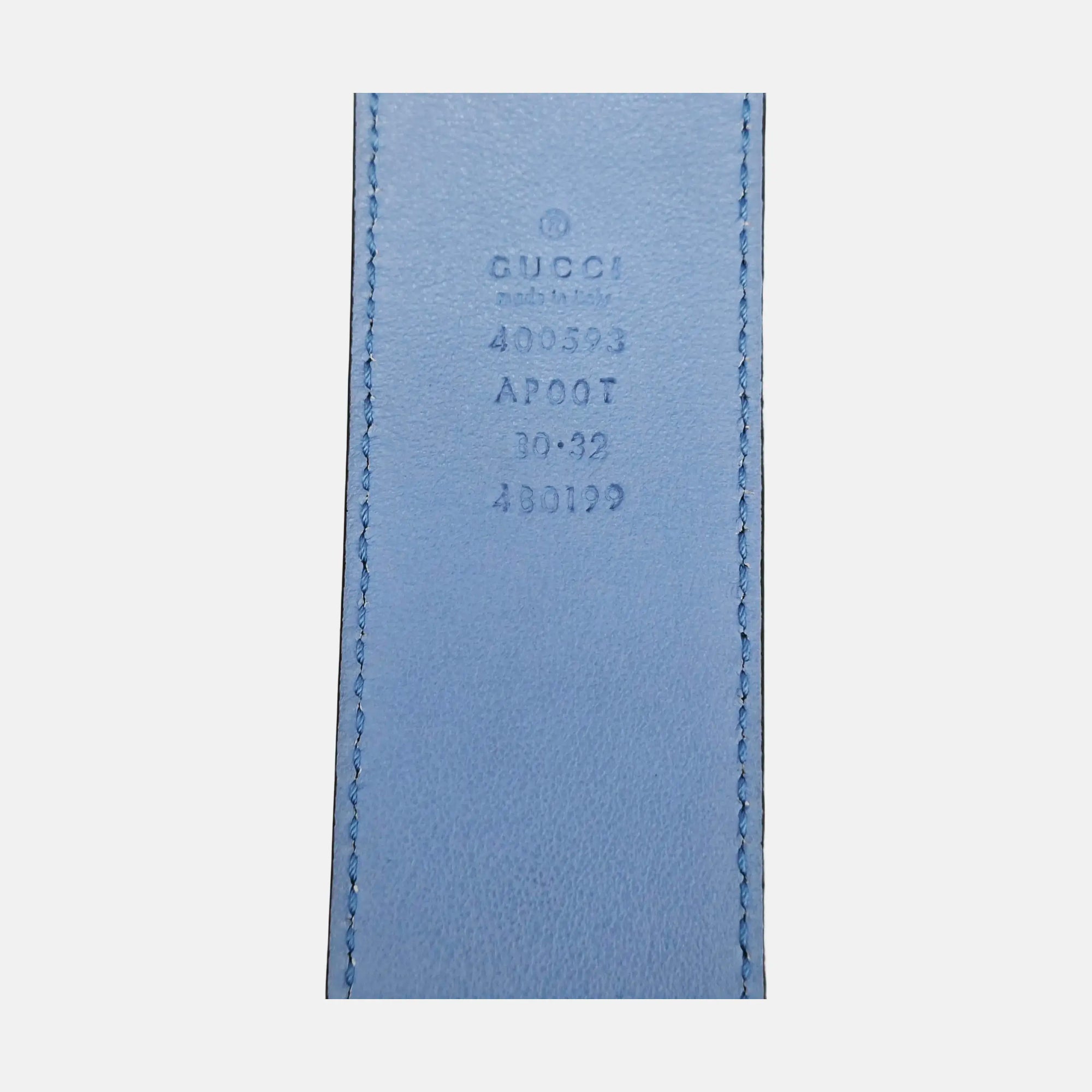 Leather Belt Blue
