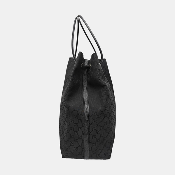 Monogram Fabric Shoulder Bag Black