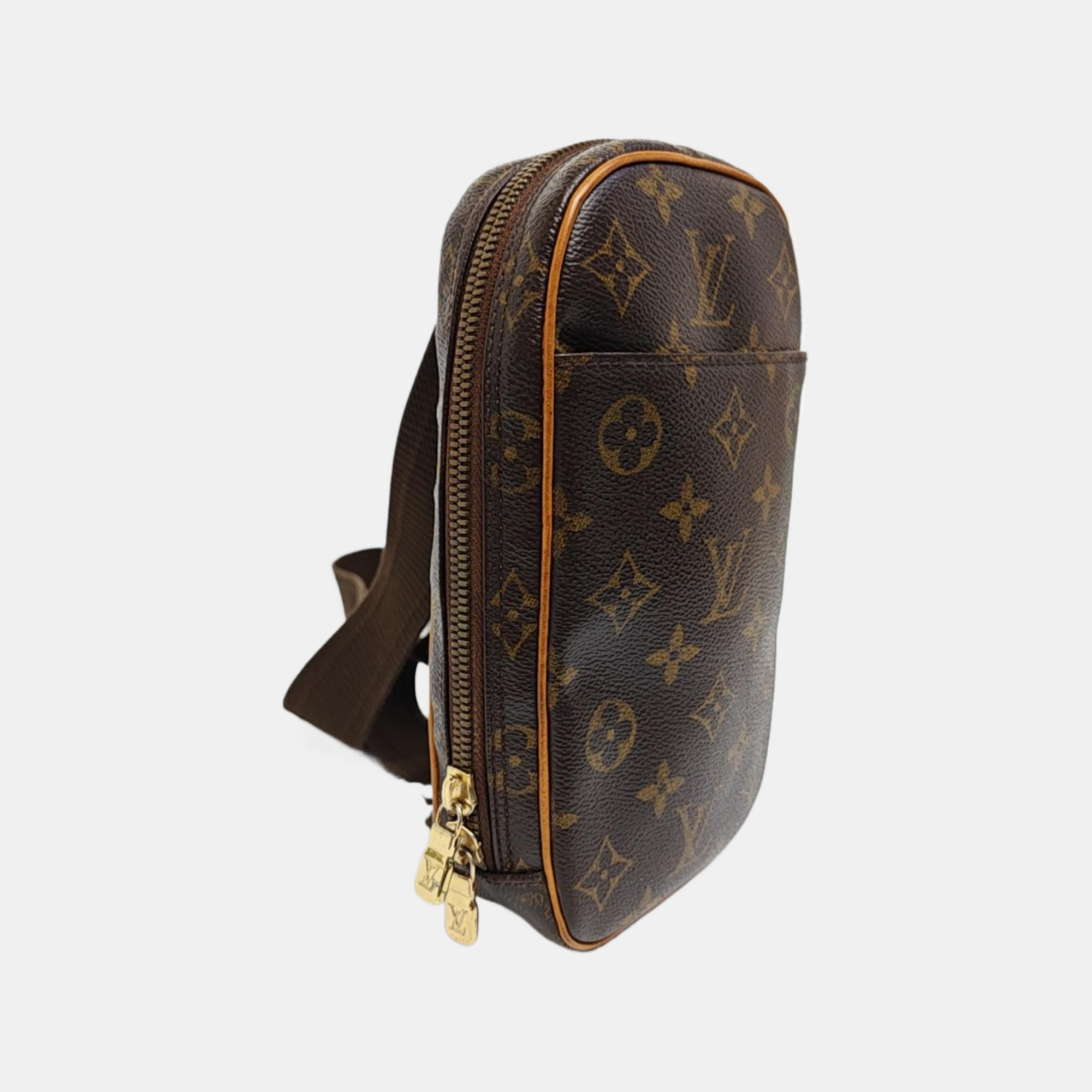 GANGE Monogram Coated Canvas Brown