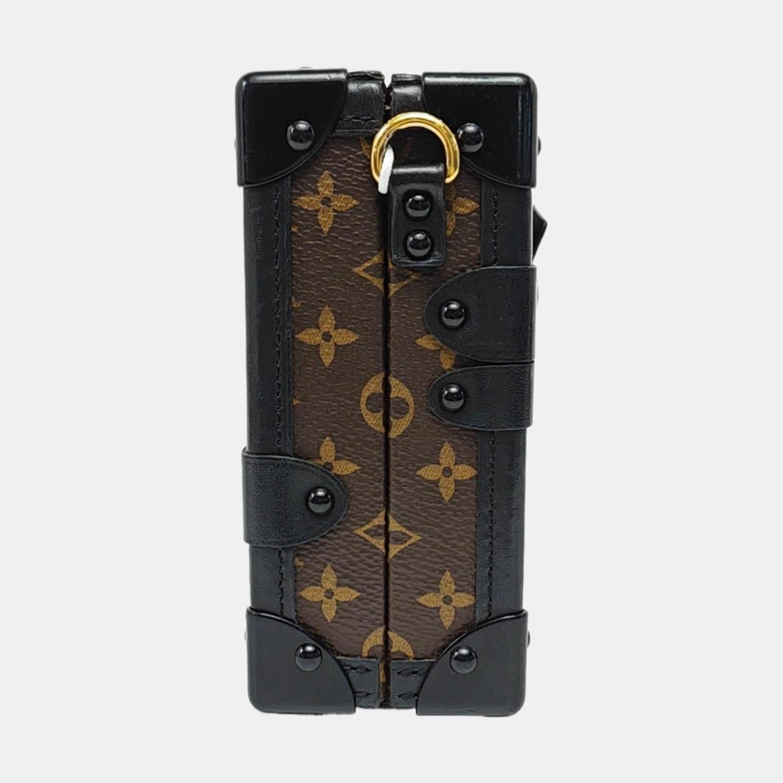 PETITE MALLE Monogram Coated Canvas Brown