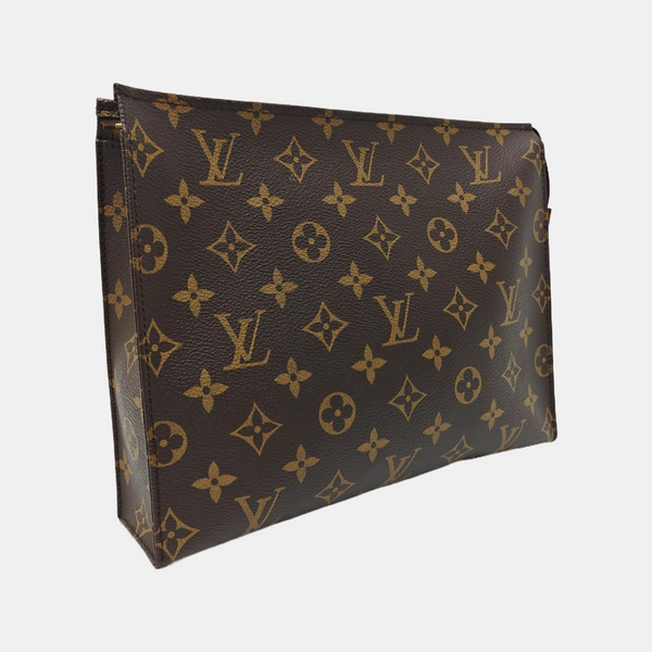 TOILET POCKET 26 Monogram Coated Canvas Brown