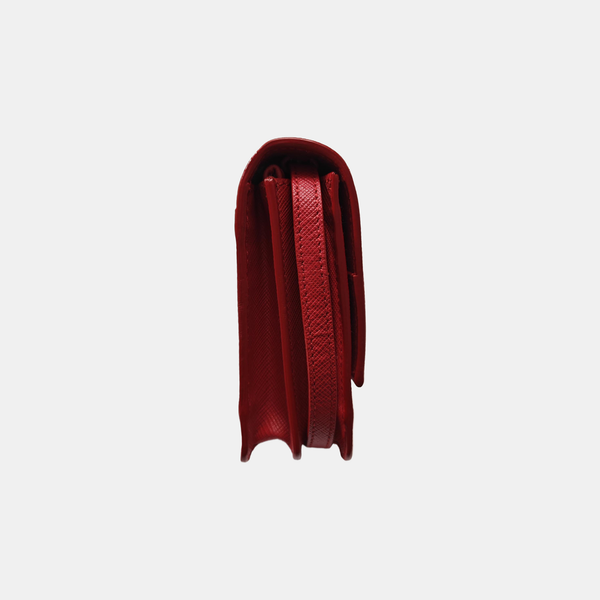 Saffiano Calfskin Shoulder Bag Red