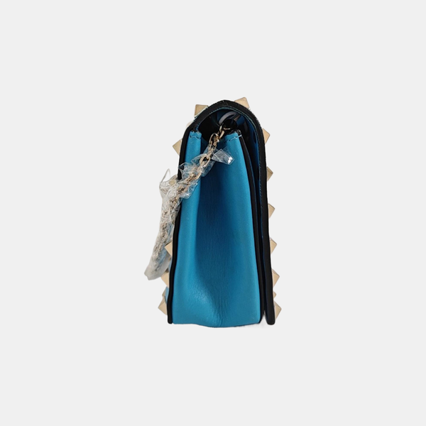 Rockstud Calfskin Blue
