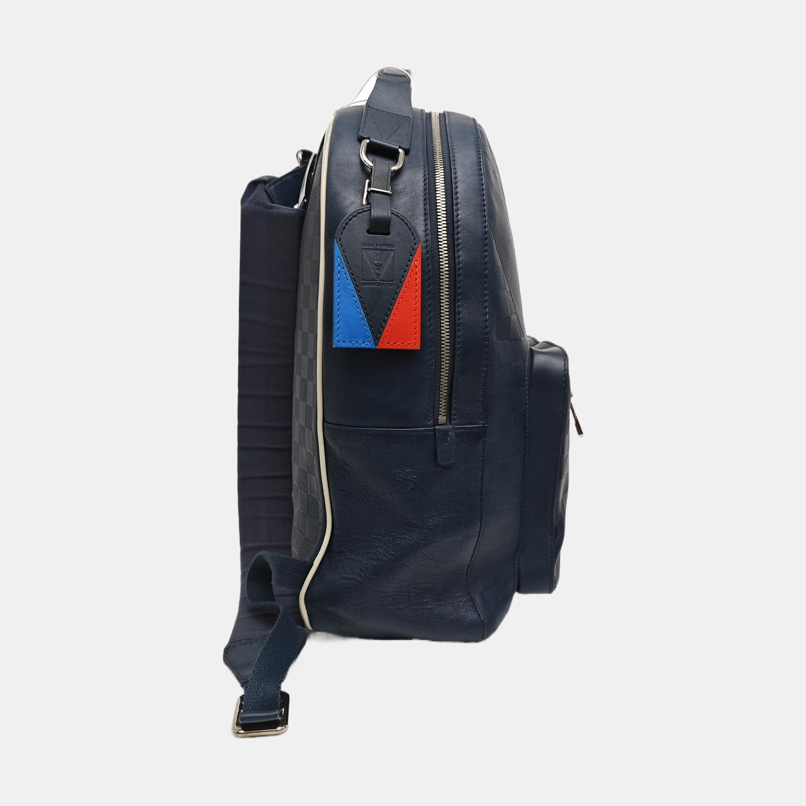 Damier Calfskin Backpack Blue