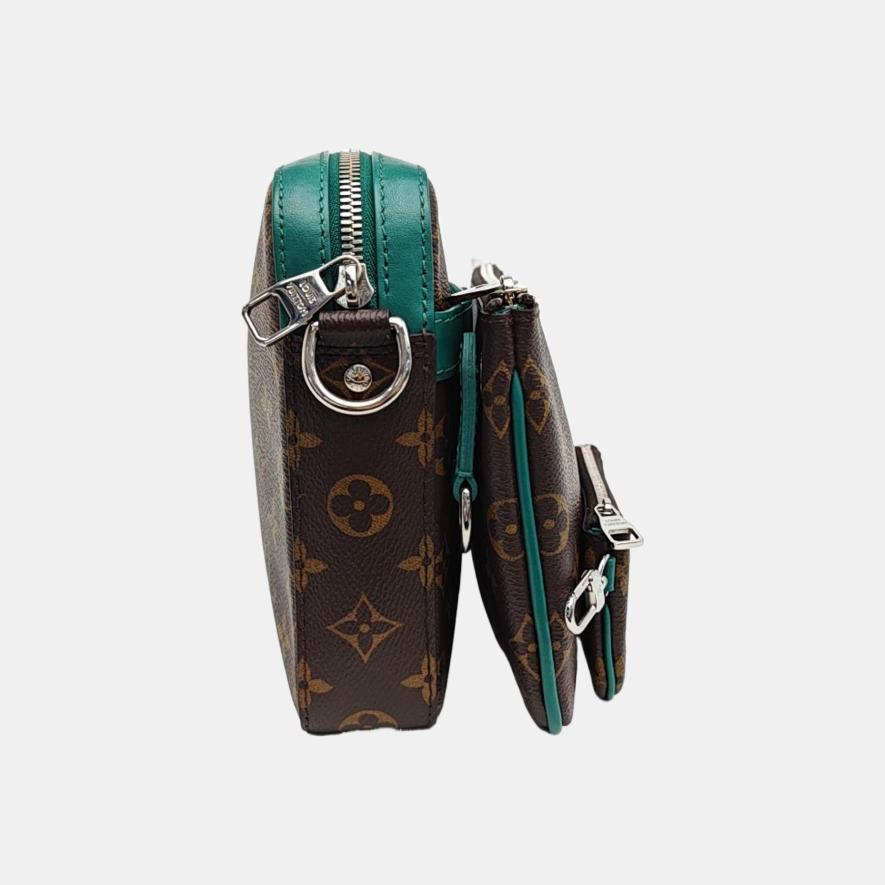 TRIO Monogram Coated Canvas Brown