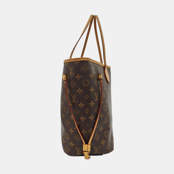 NEVERFULL MM Monogram Coated Canvas Brown