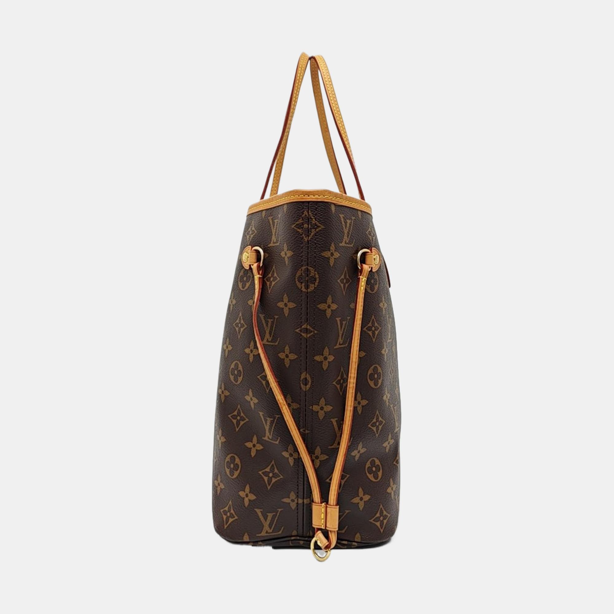 NEVERFULL MM Monogram Coated Canvas Brown