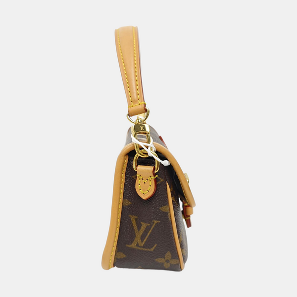 DIANE Nano Monogram Coated Canvas Brown