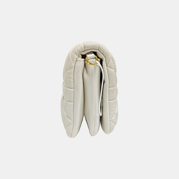 Dior Caro Small Cannage Calfskin White