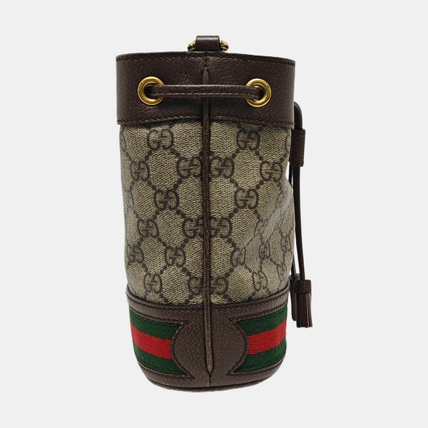 Ophidia Mini Monogram Coated Canvas Beige