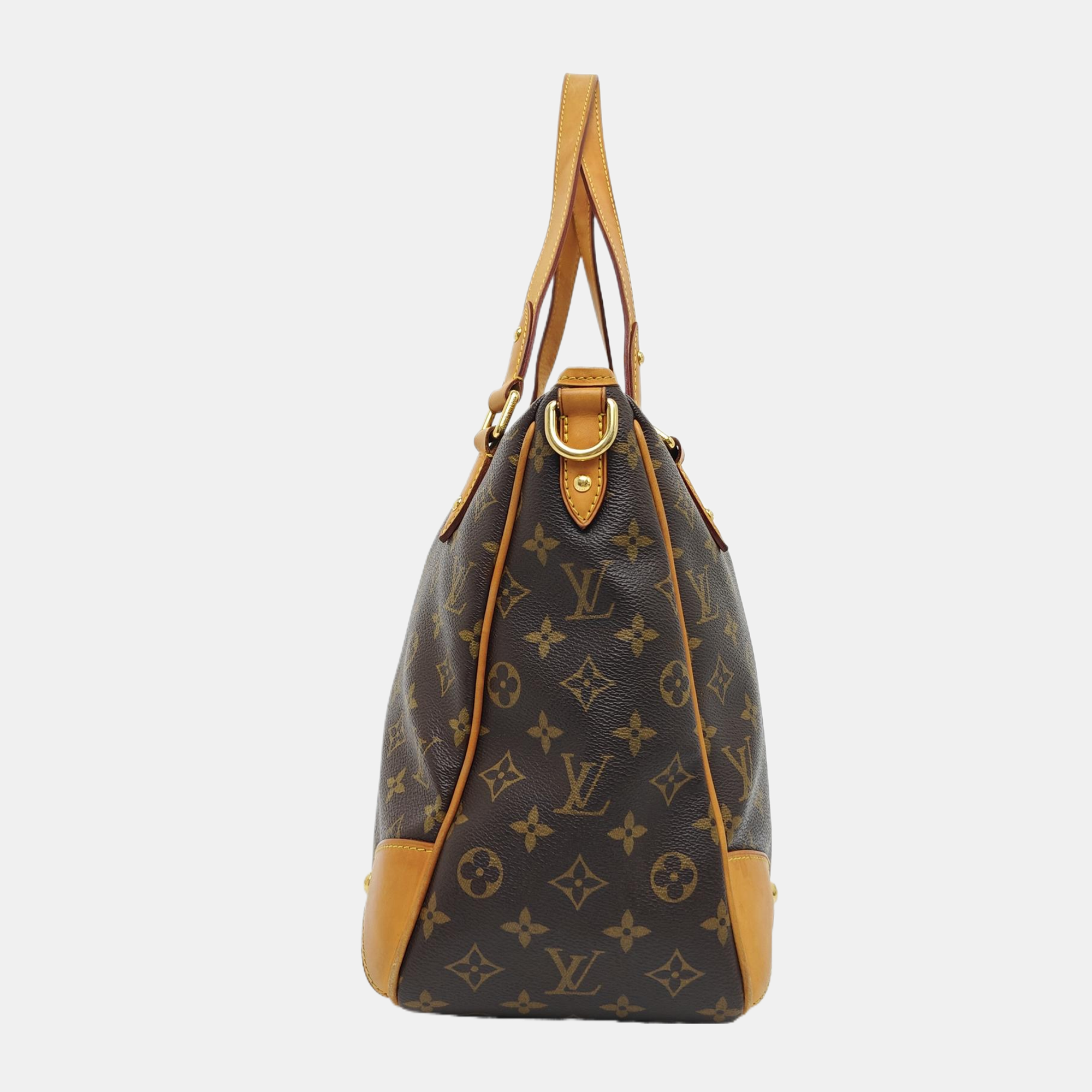 ESTRELA MM Monogram Coated Canvas Brown